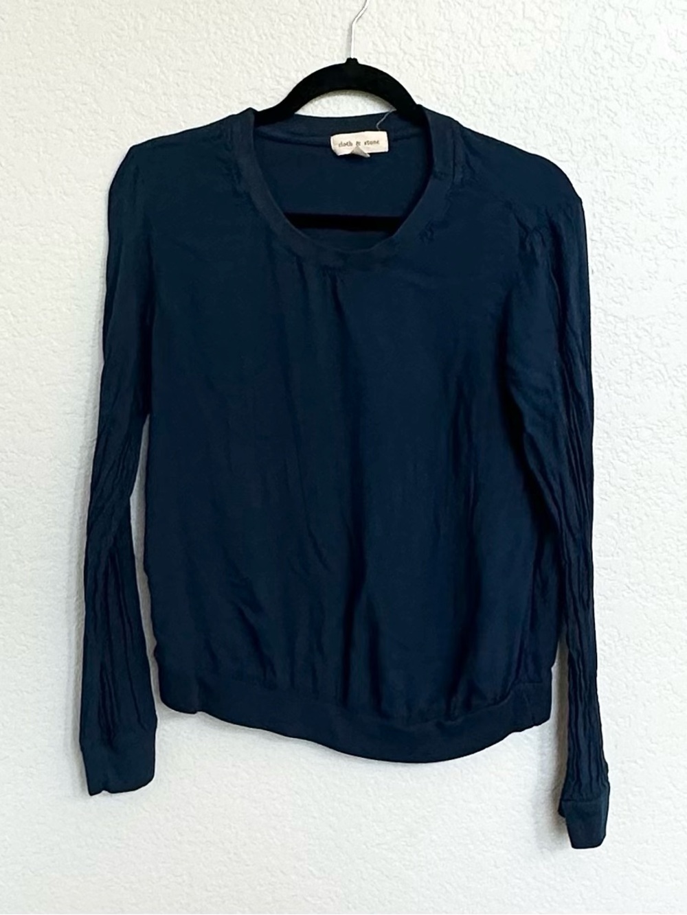 Cloth & Stone Teal Long Sleeve Rayon Blouse Size L